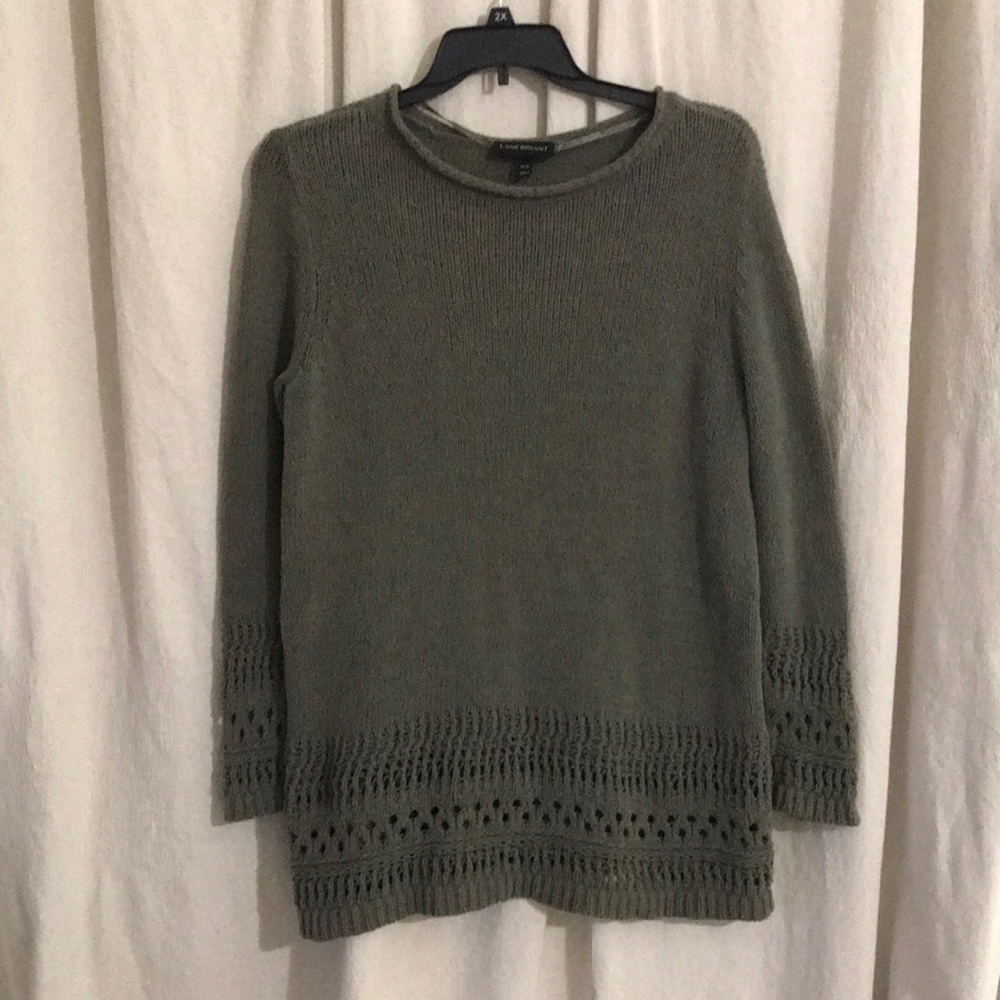 NWOT moss green crewneck sweater